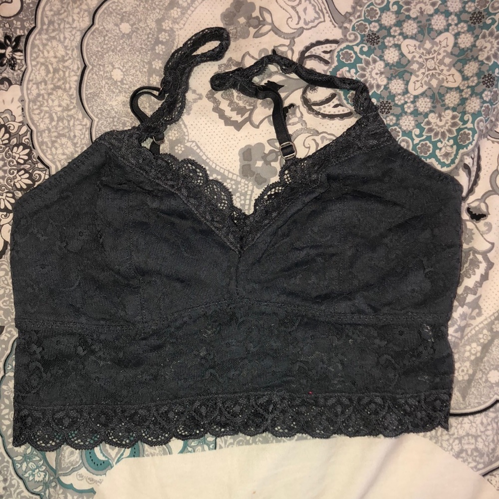 Gray Lace Bralette